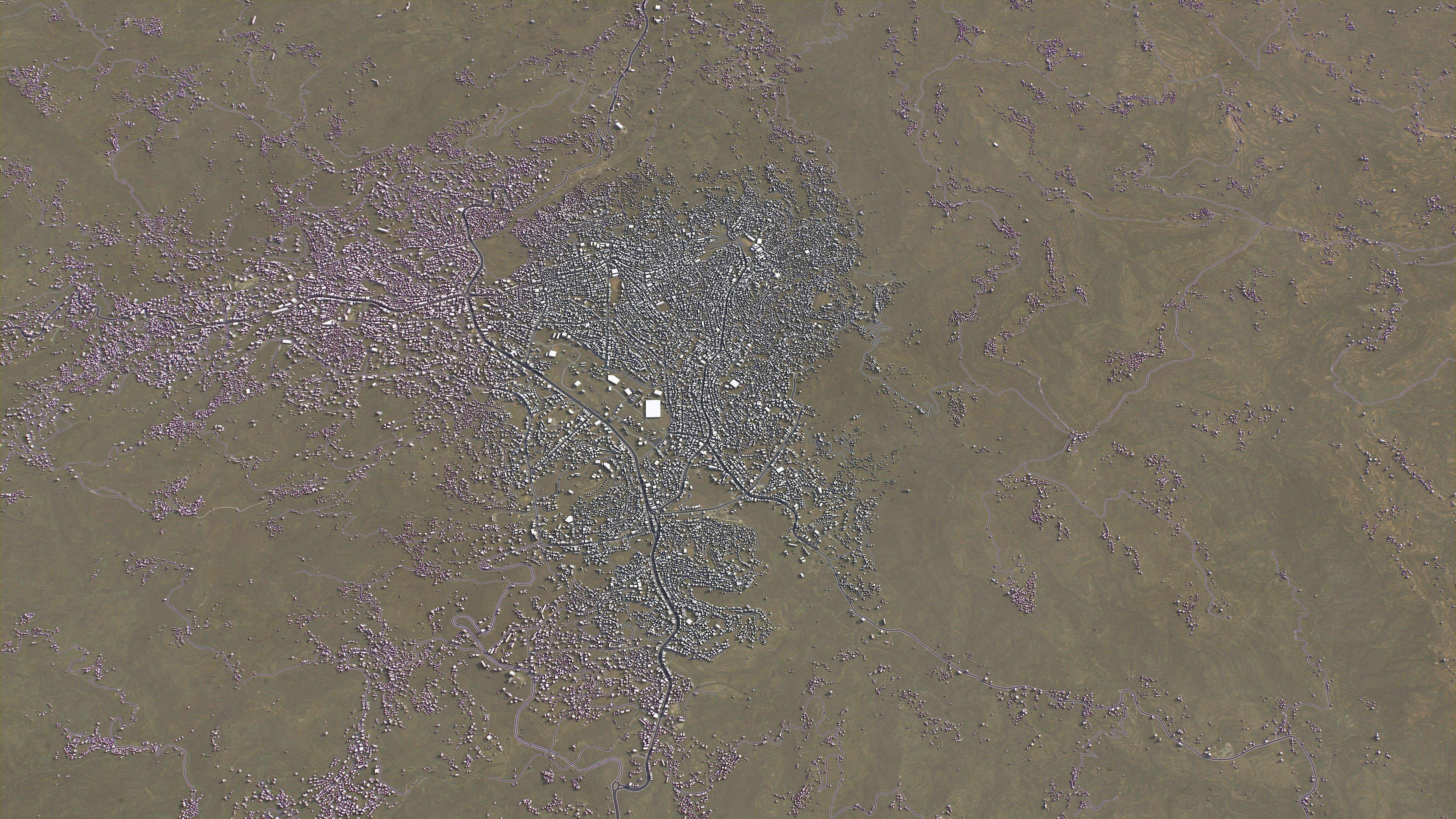 Ibb - 3D City Model Low-poly 3D model_6