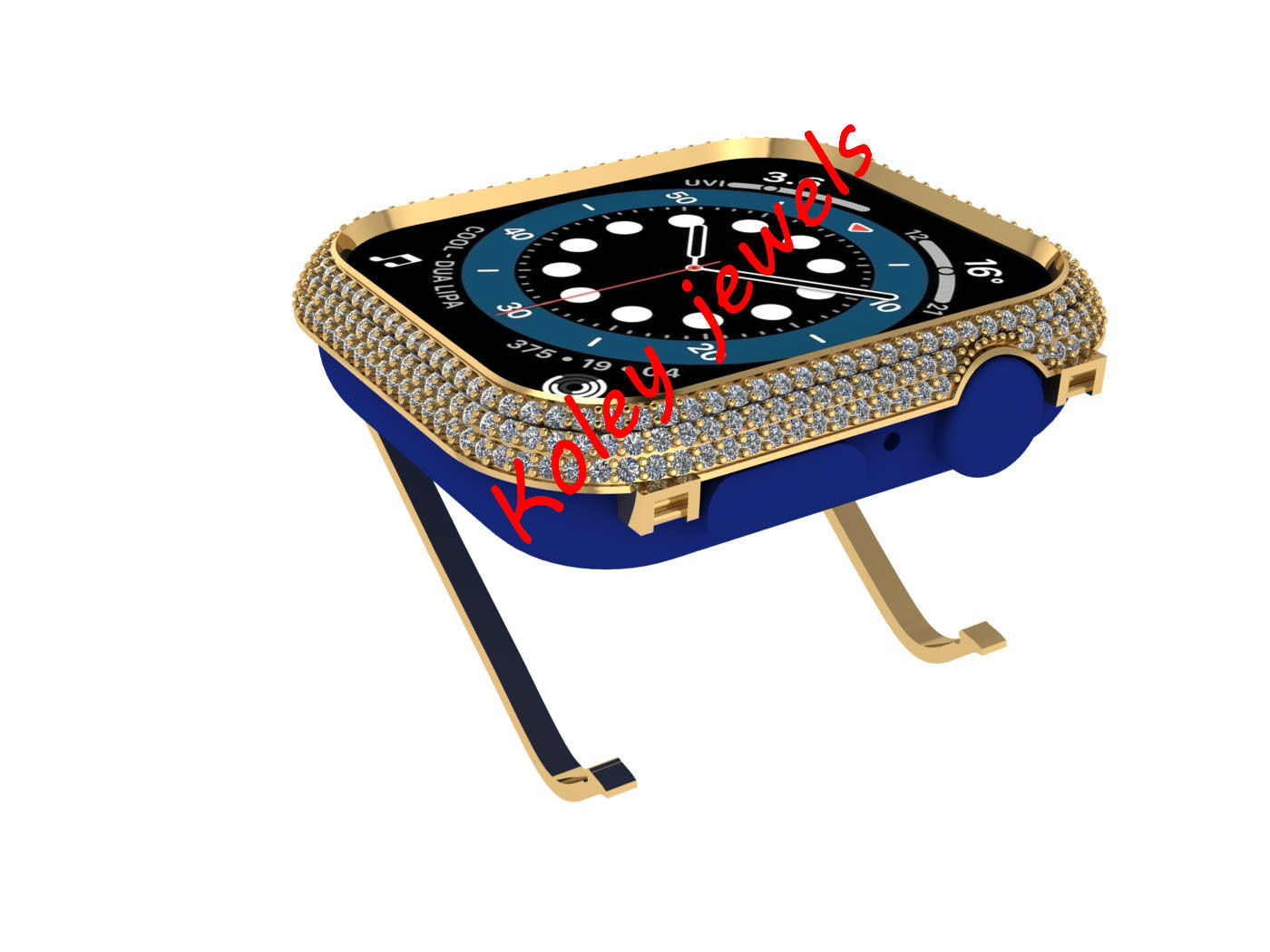 Case For Apple Watch Series 6 44mm Diamond Cover 3D print model 3D print model_6