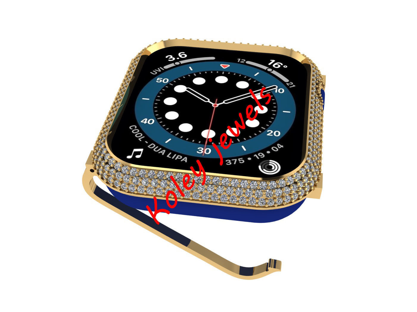Case For Apple Watch Series 6 44mm Diamond Cover 3D print model 3D print model_4