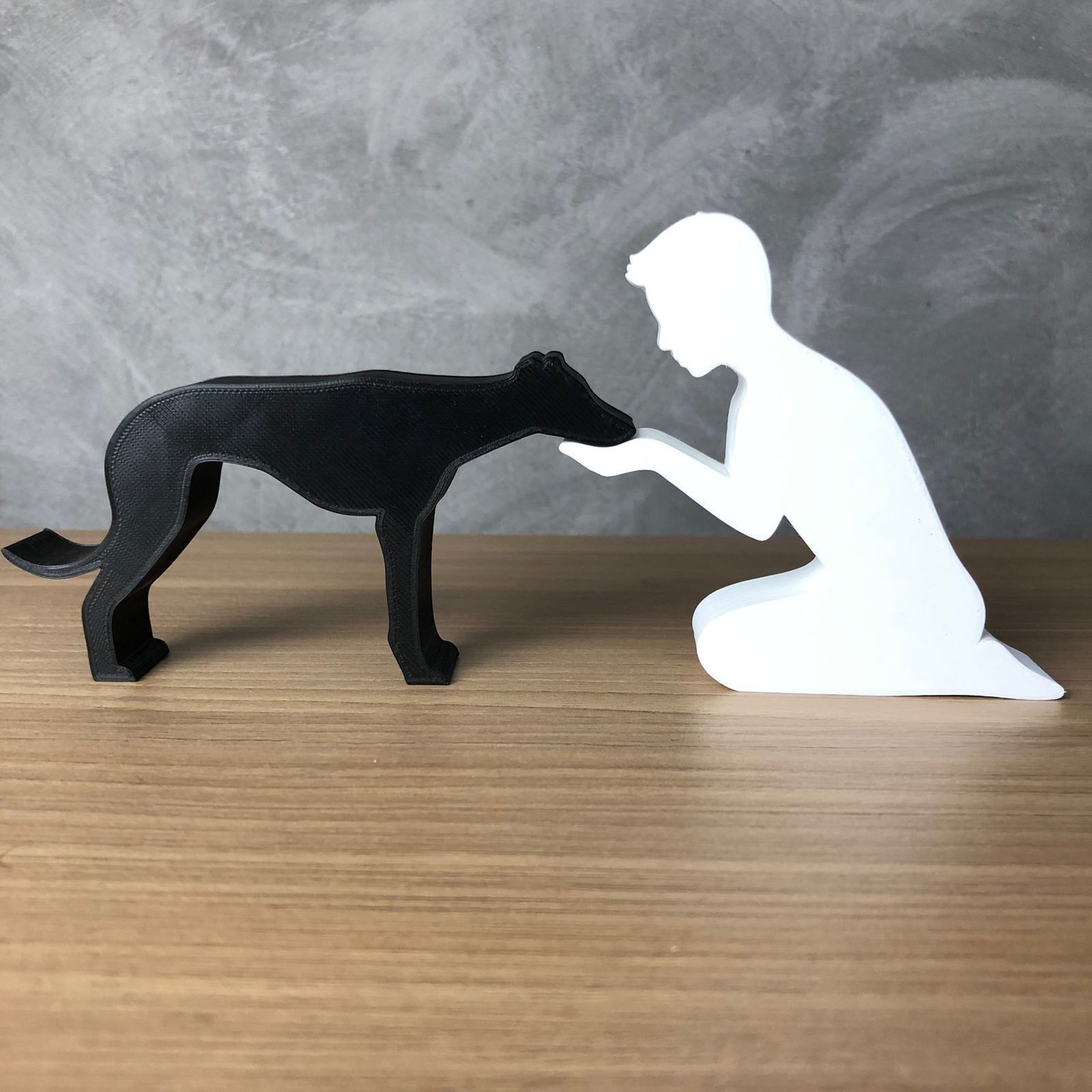 Boy and his Galgo for 3D printer or laser cut 3D print model_3