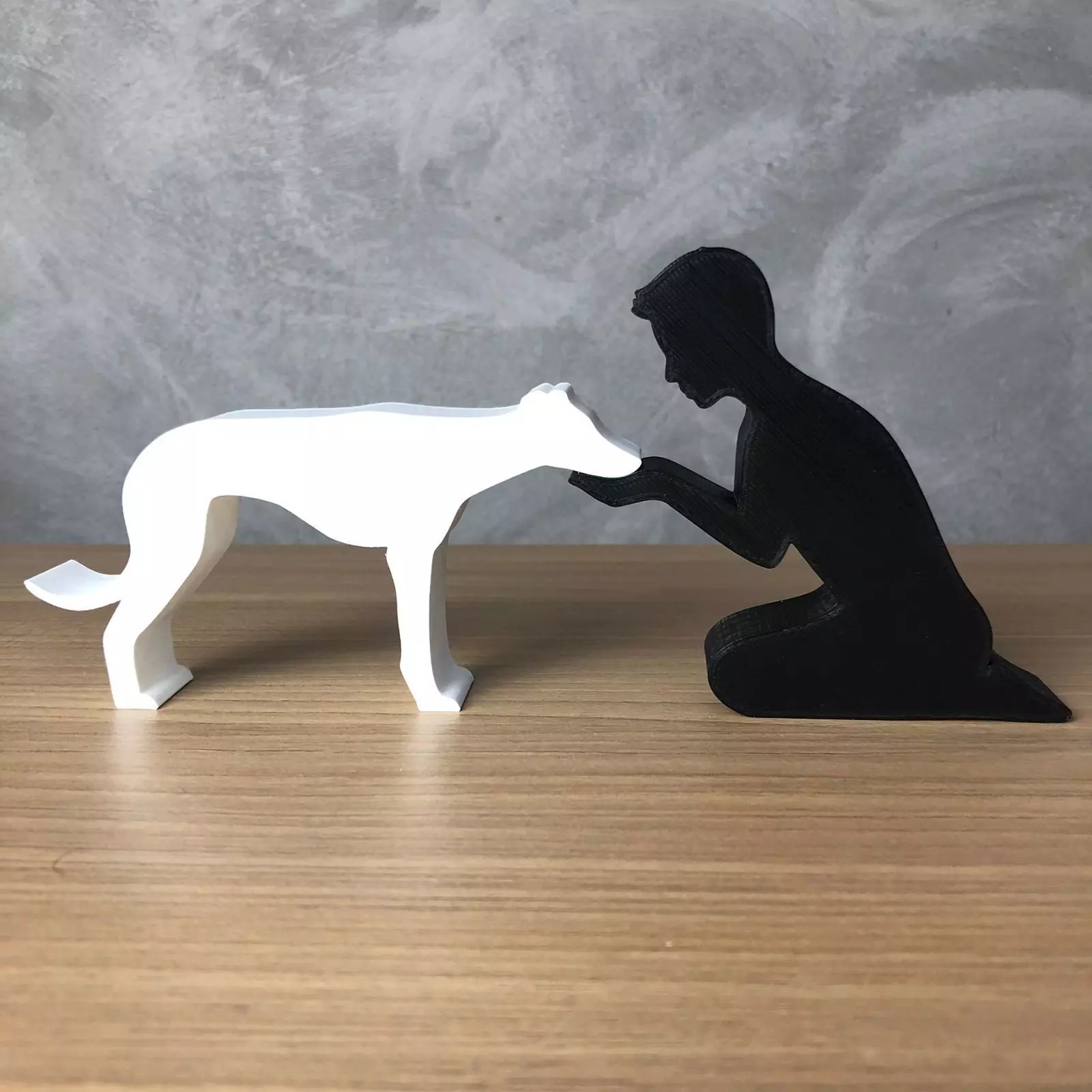 Boy and his Galgo for 3D printer or laser cut 3D print model_0