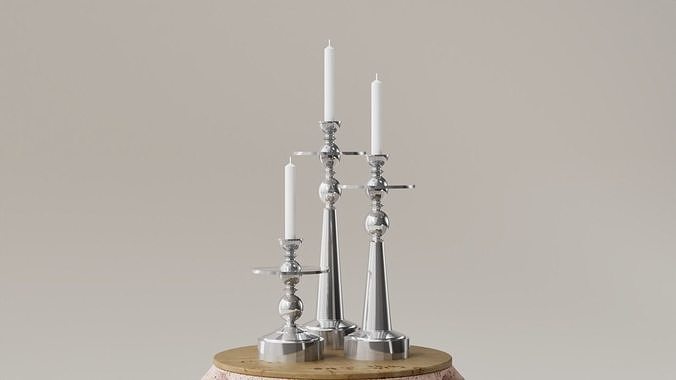 PORTA VELAS - CANDELABRO LOW POLY 3D print model