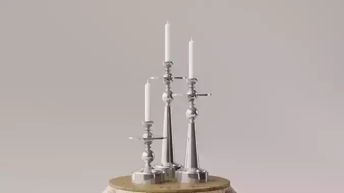 PORTA VELAS - CANDELABRO LOW POLY 3D print model