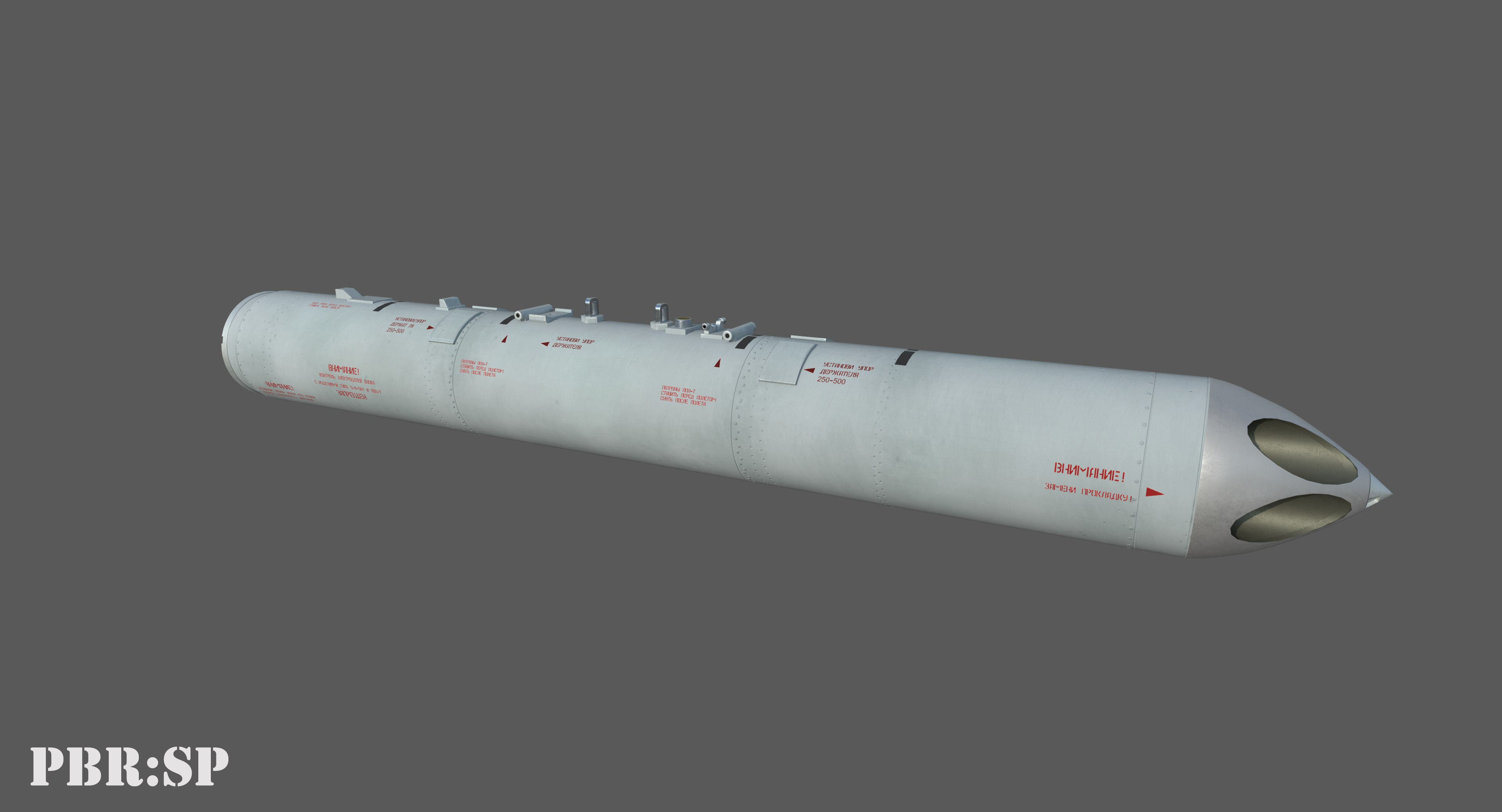 B13L Soviet Russian Aircraft 122MM Rocket Pod PBR Game Model Low-poly 3D model_13