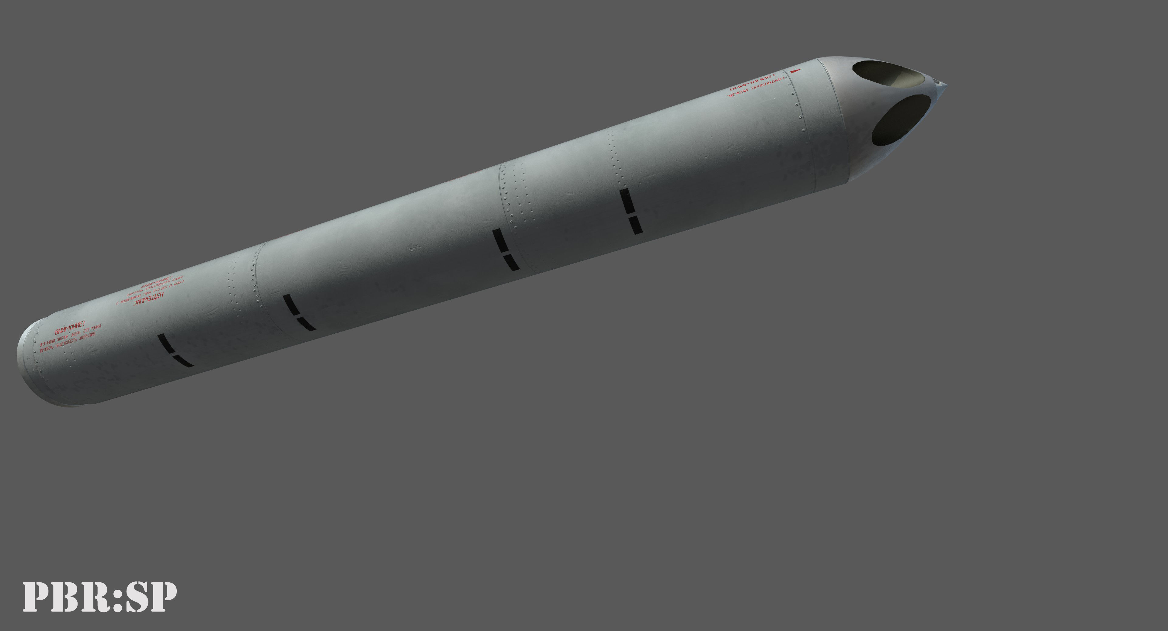 B13L Soviet Russian Aircraft 122MM Rocket Pod PBR Game Model Low-poly 3D model_15