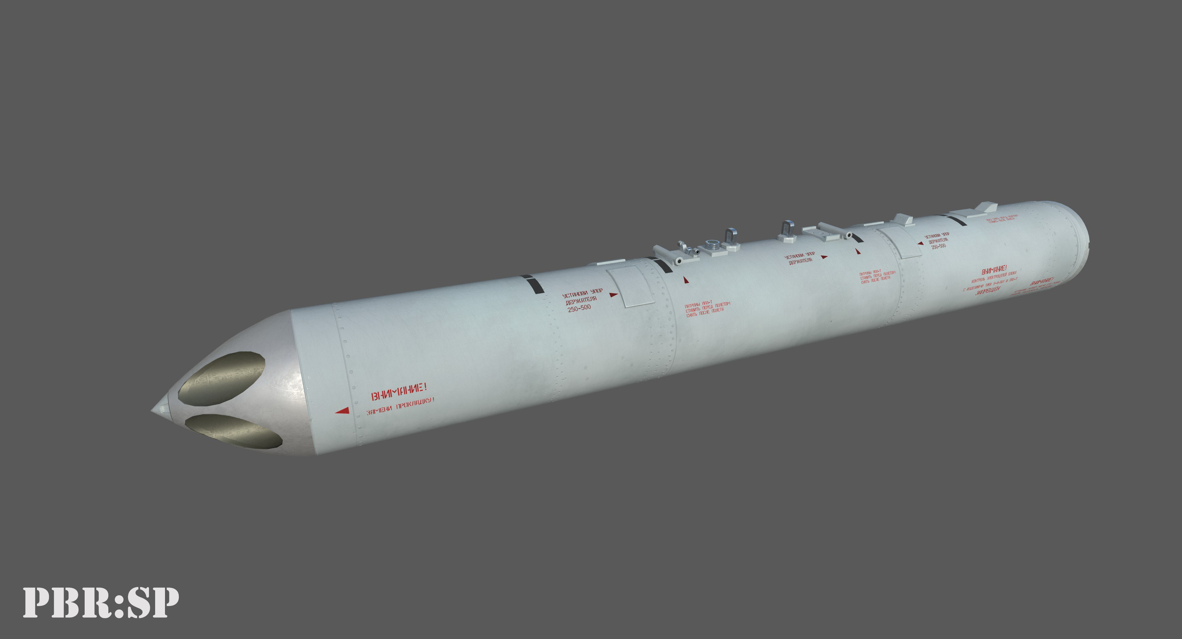B13L Soviet Russian Aircraft 122MM Rocket Pod PBR Game Model Low-poly 3D model_9