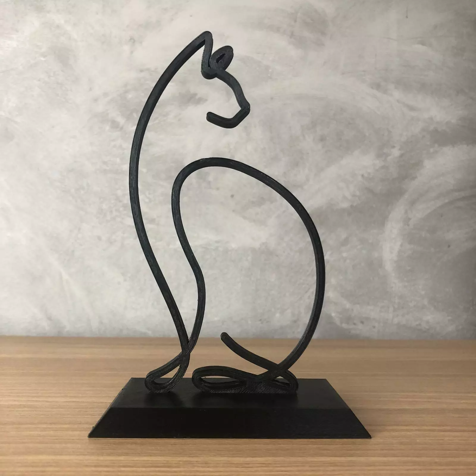 Cat Line Art 3D print model_0