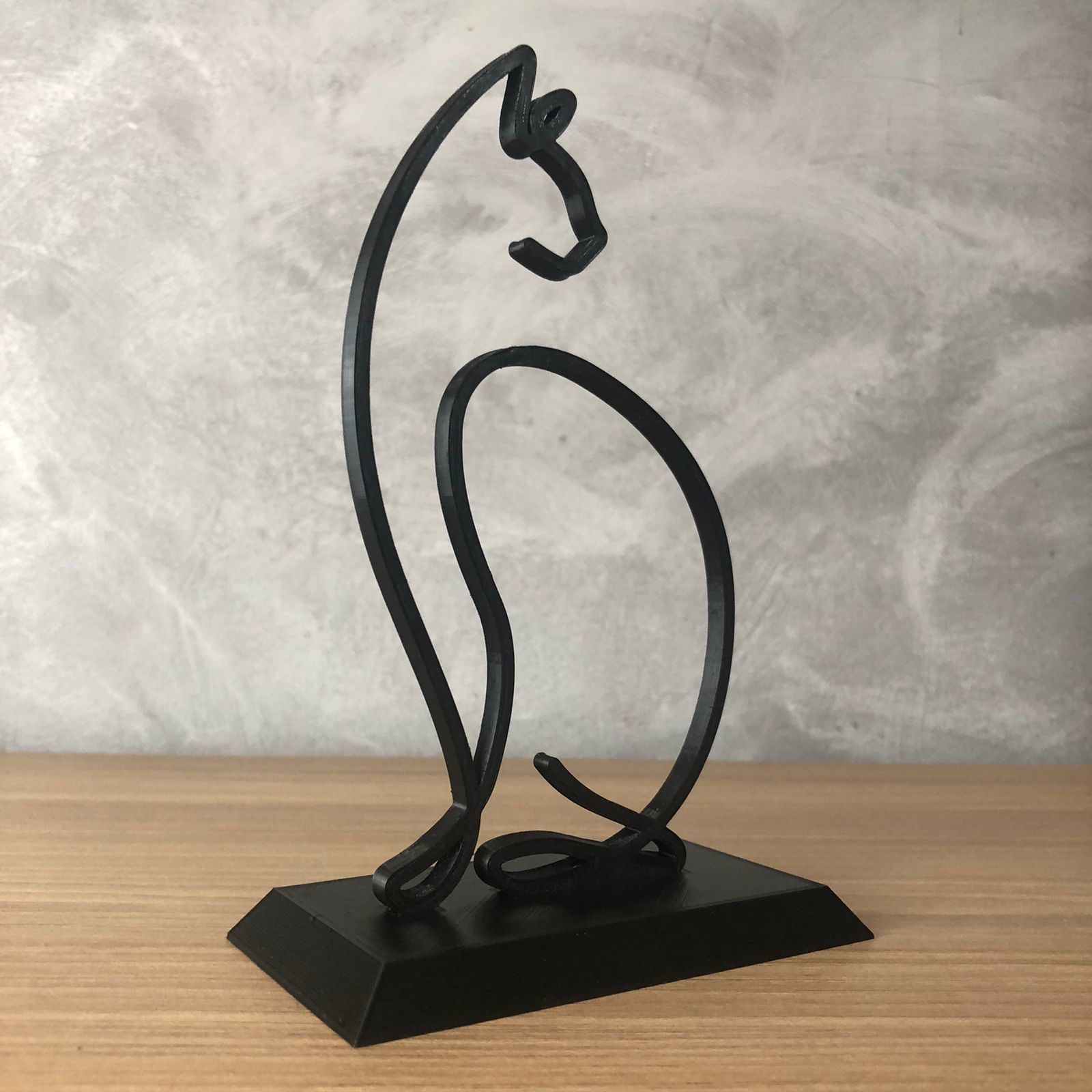 Cat Line Art 3D print model_2