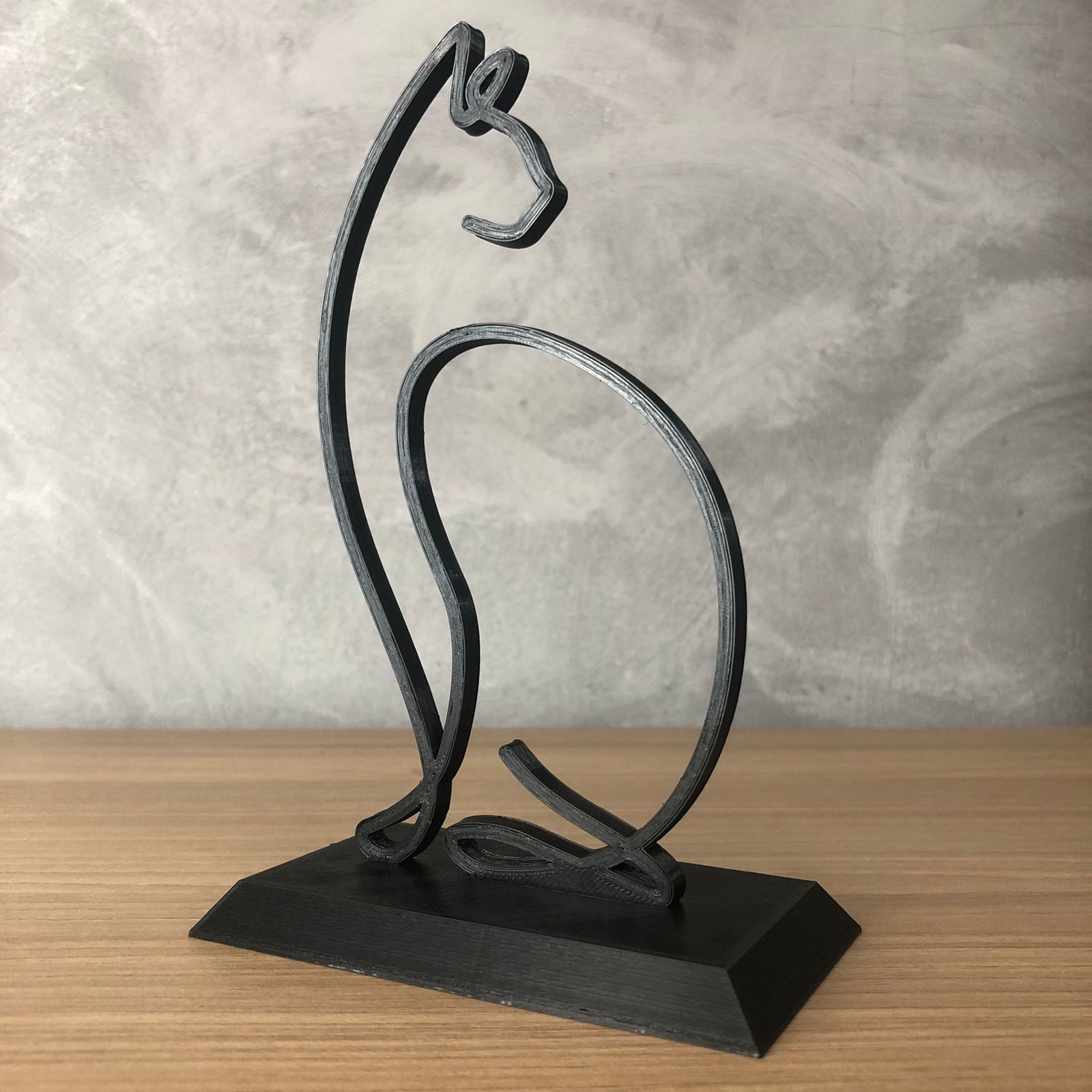 Cat Line Art 3D print model_1