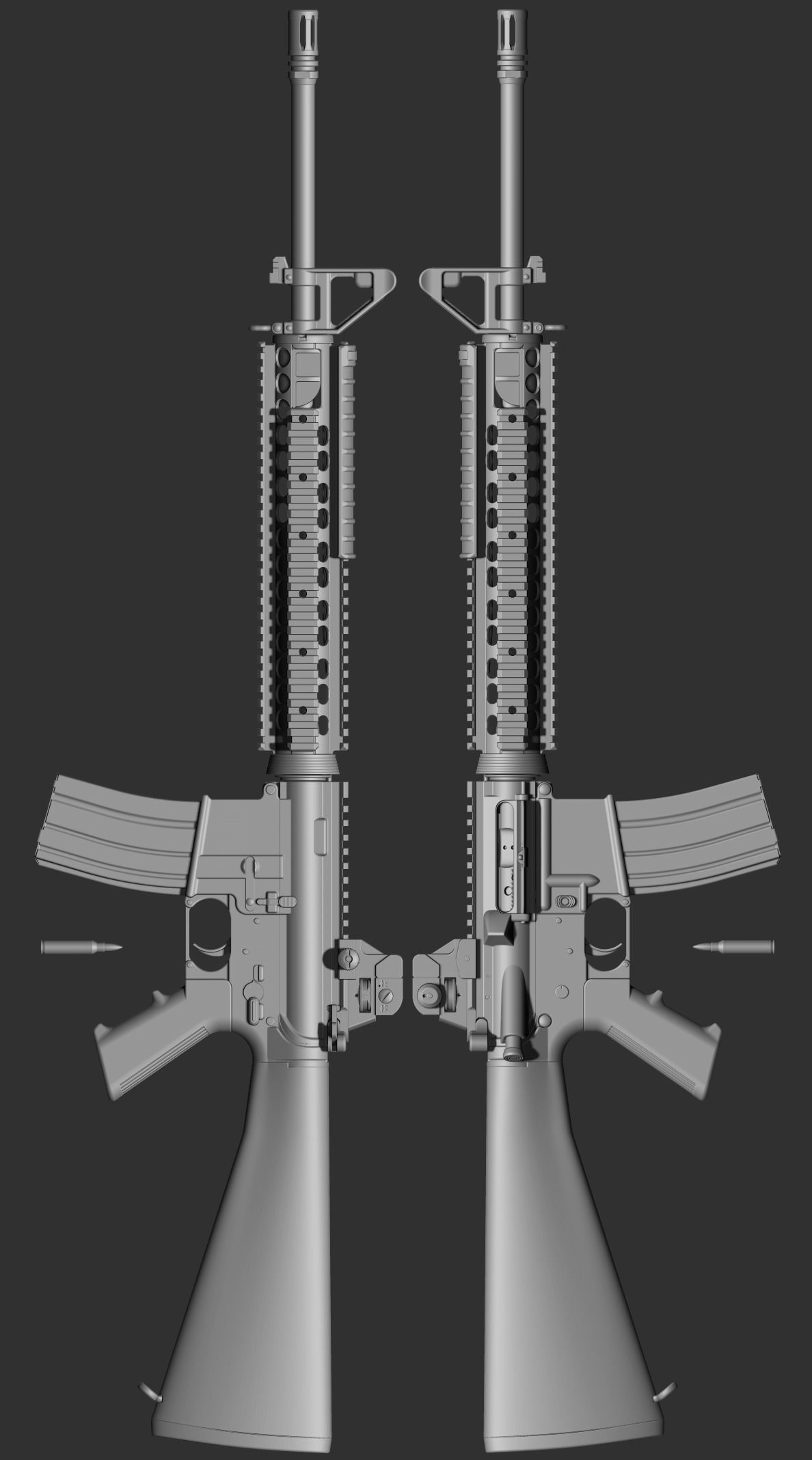 M16A4 Rifle 3D model_4