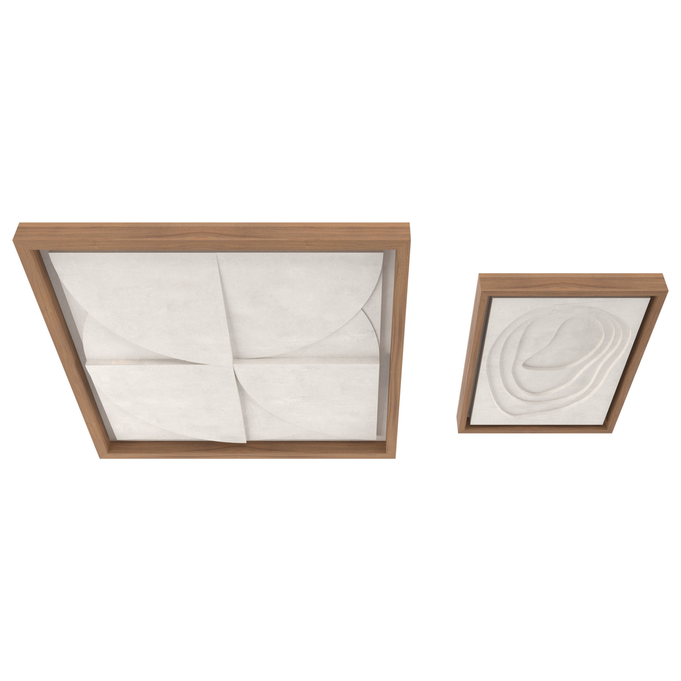 Art Panno 3d Wall Art Relief Gypsum Plaster with wooden frame 3D model_8