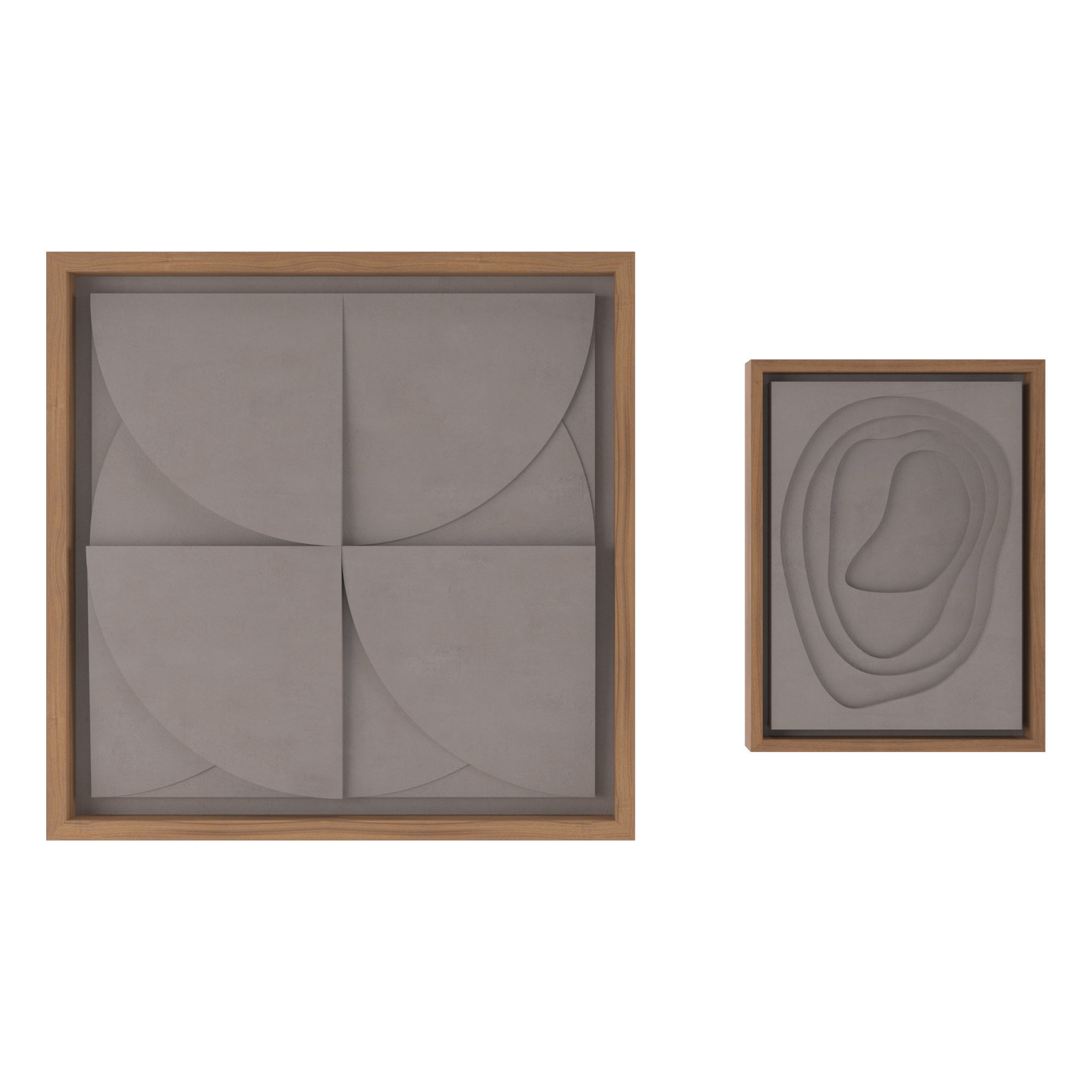 Art Panno 3d Wall Art Relief Gypsum Plaster with wooden frame 3D model_1