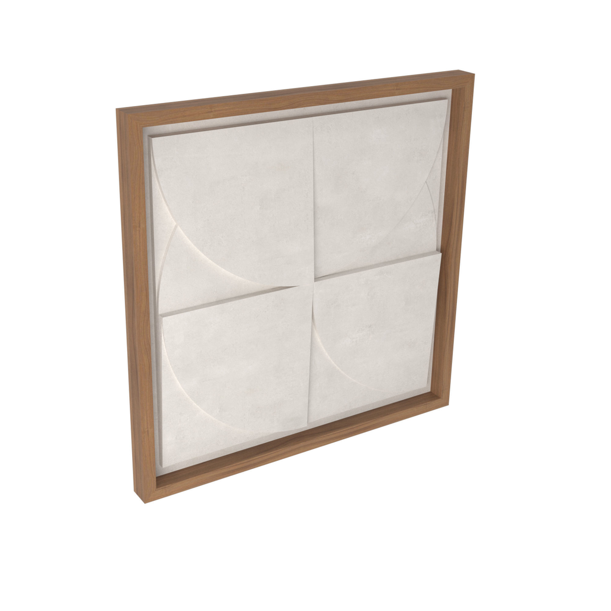 Art Panno 3d Wall Art Relief Gypsum Plaster with wooden frame 3D model_12