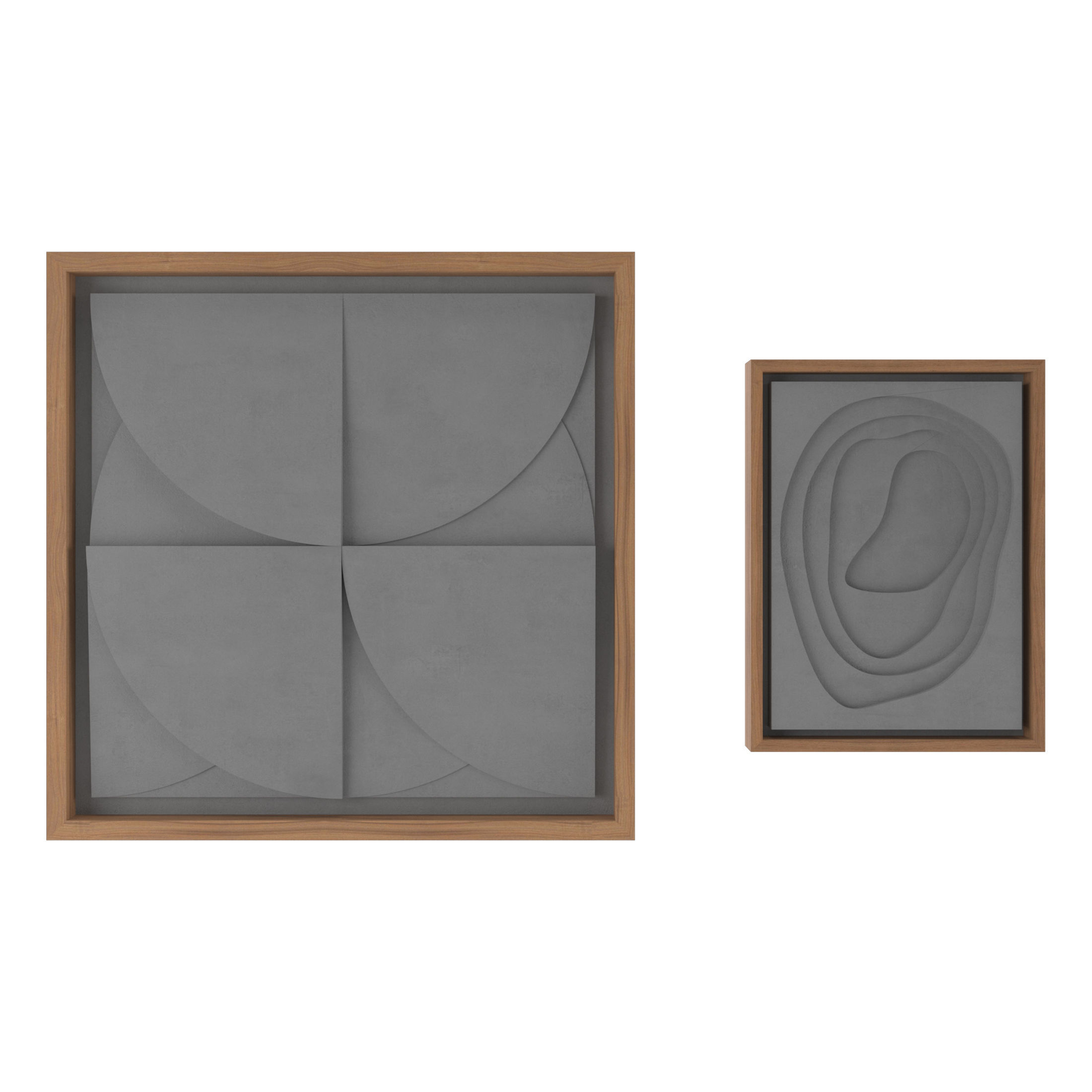 Art Panno 3d Wall Art Relief Gypsum Plaster with wooden frame 3D model_3