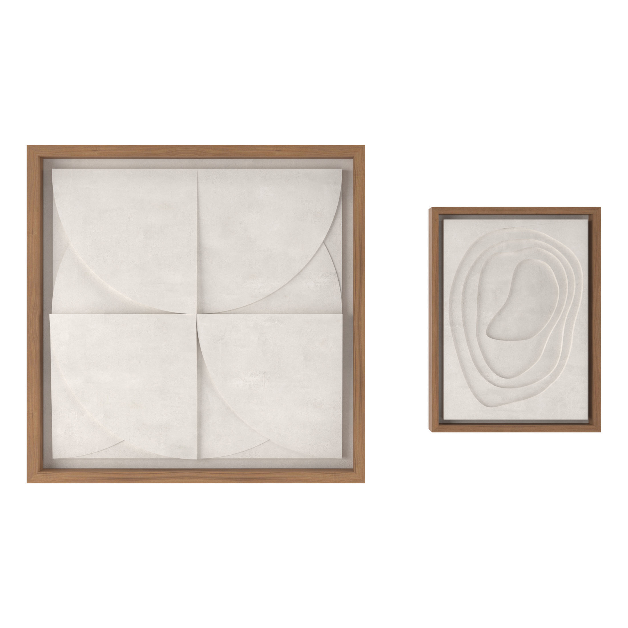 Art Panno 3d Wall Art Relief Gypsum Plaster with wooden frame 3D model_4