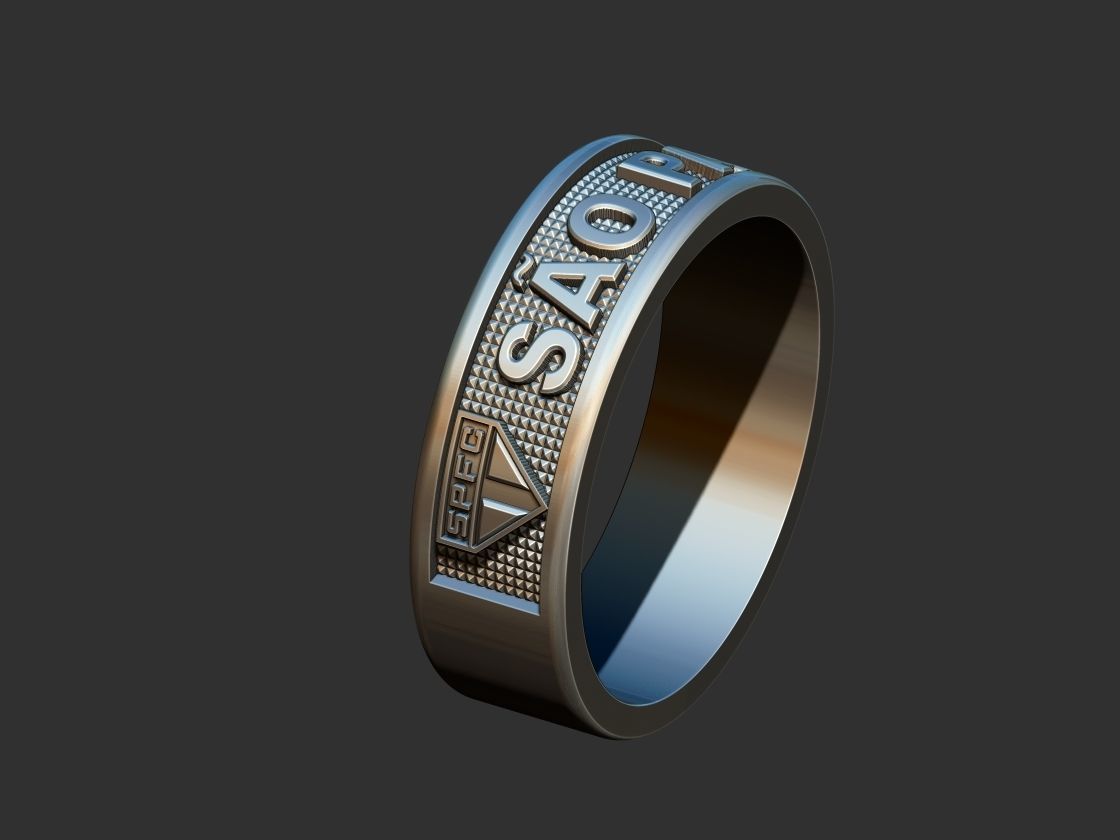 Sao Paulo - Tricolor Anel 3D print model_1