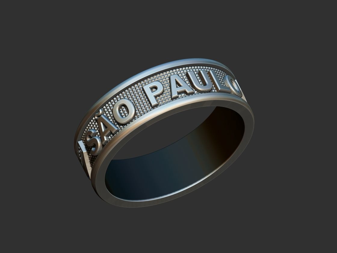 Sao Paulo - Tricolor Anel 3D print model_2