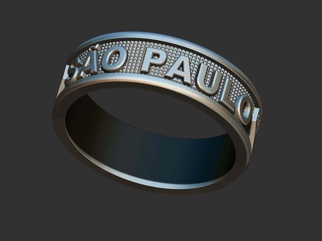 Sao Paulo - Tricolor Anel 3D print model_10