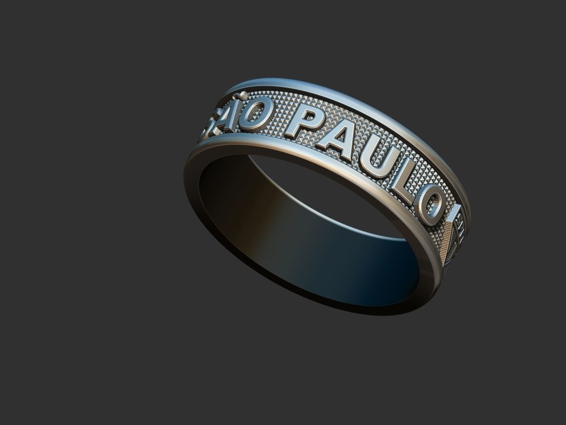 Sao Paulo - Tricolor Anel 3D print model_8