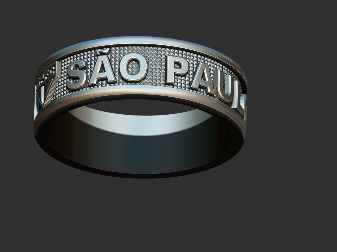 Sao Paulo - Tricolor Anel 3D print model_9