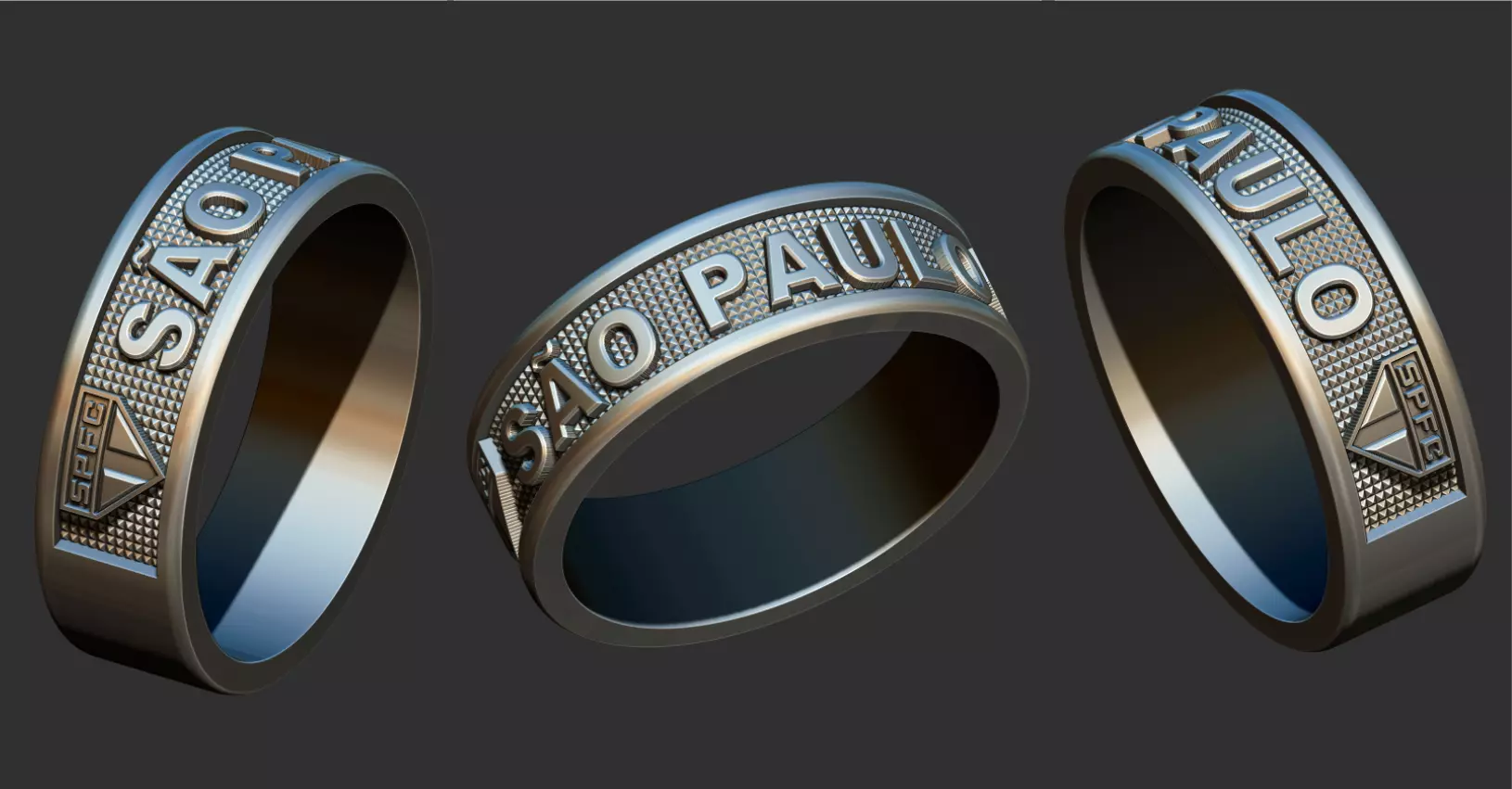 Sao Paulo - Tricolor Anel 3D print model_0