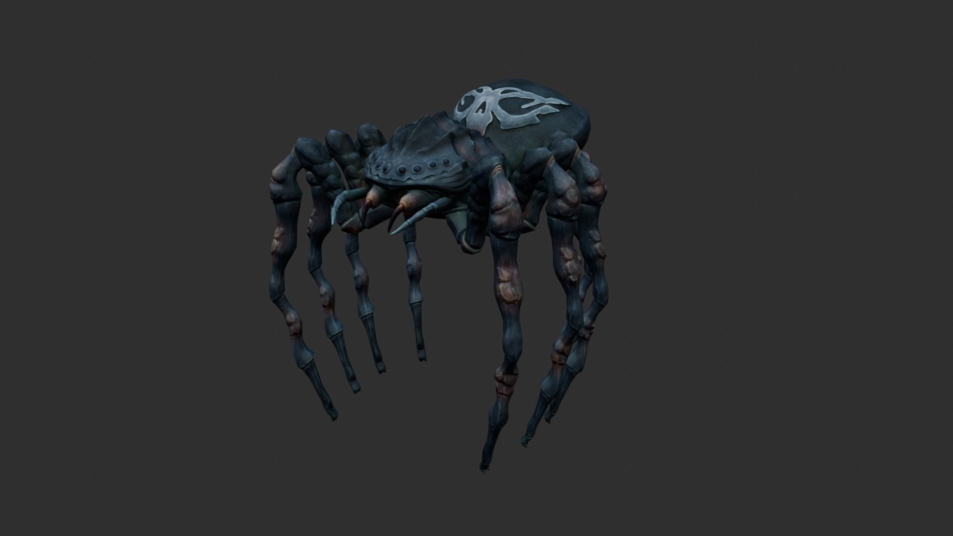Giant Spider Low-poly 3D model_2