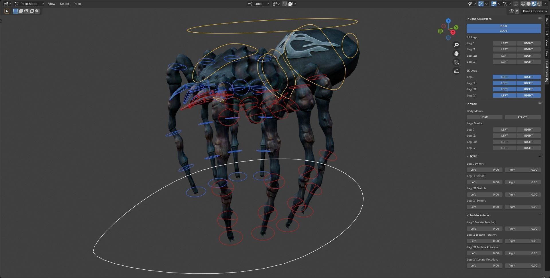Giant Spider Low-poly 3D model_10