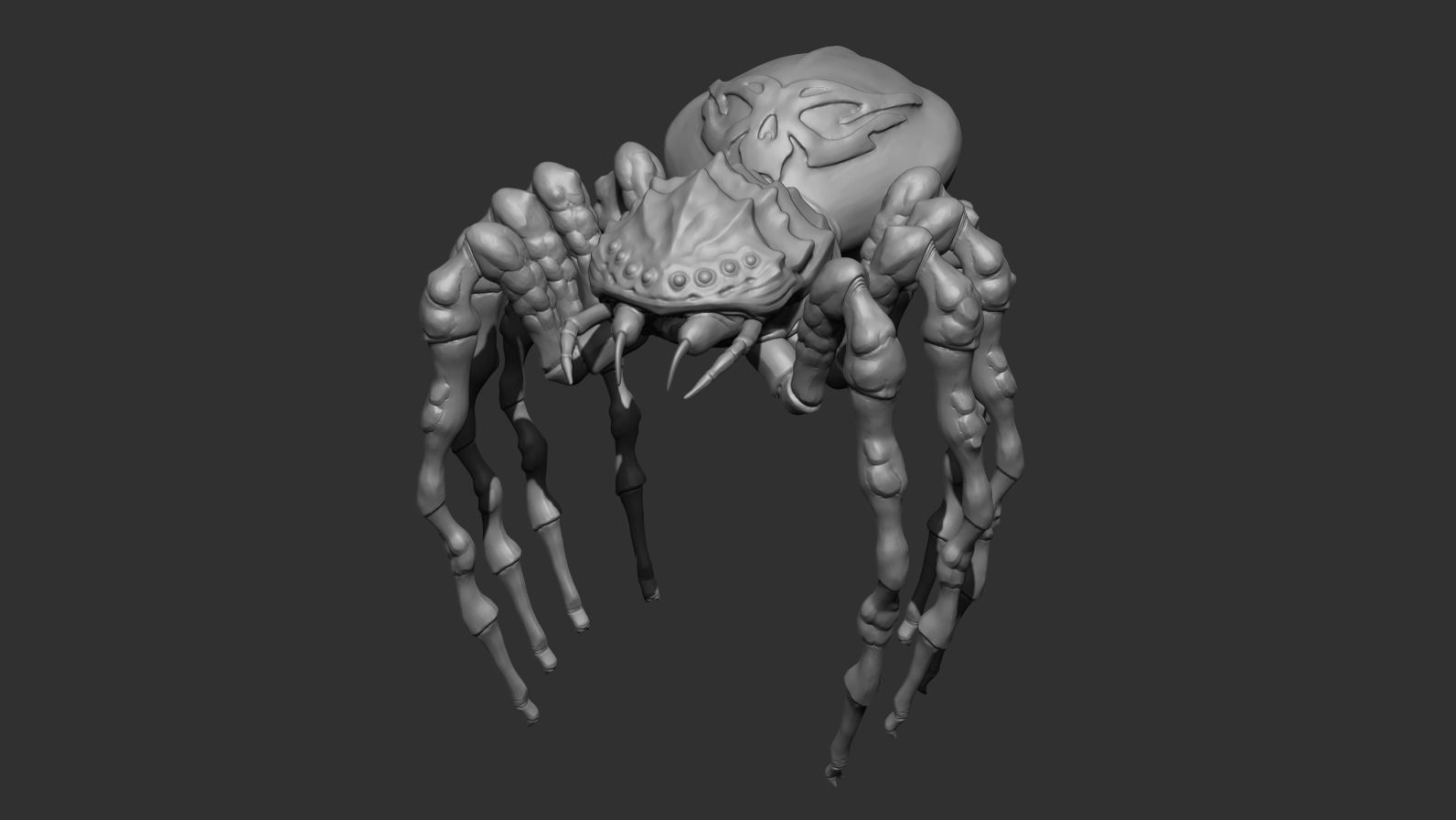 Giant Spider Low-poly 3D model_16