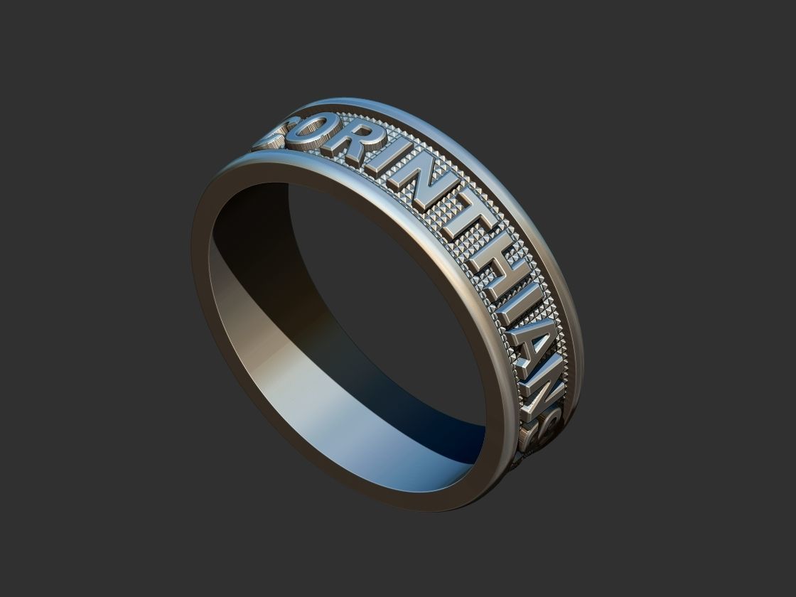 Corinthians Anel  3D print model_12