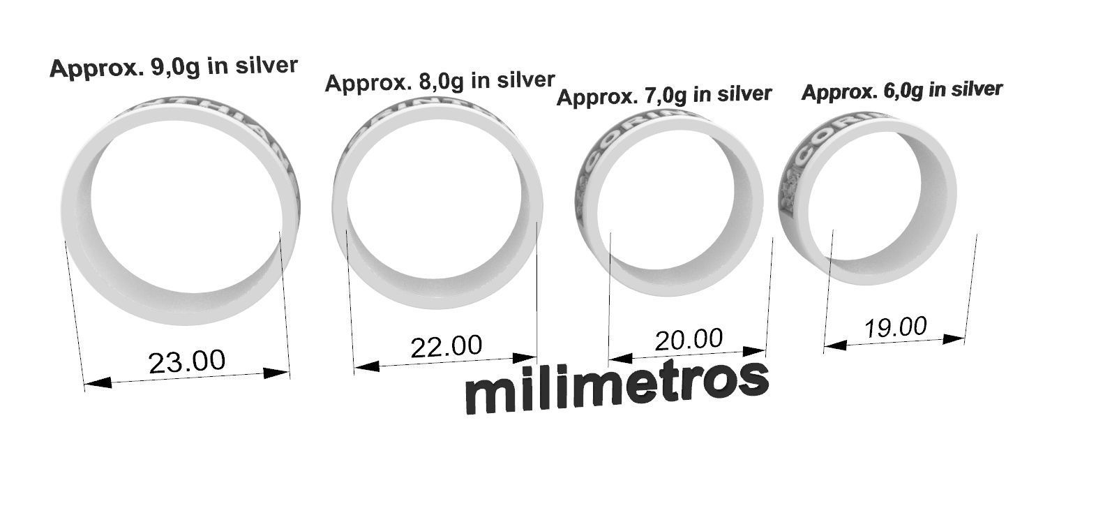 Corinthians Anel  3D print model_3