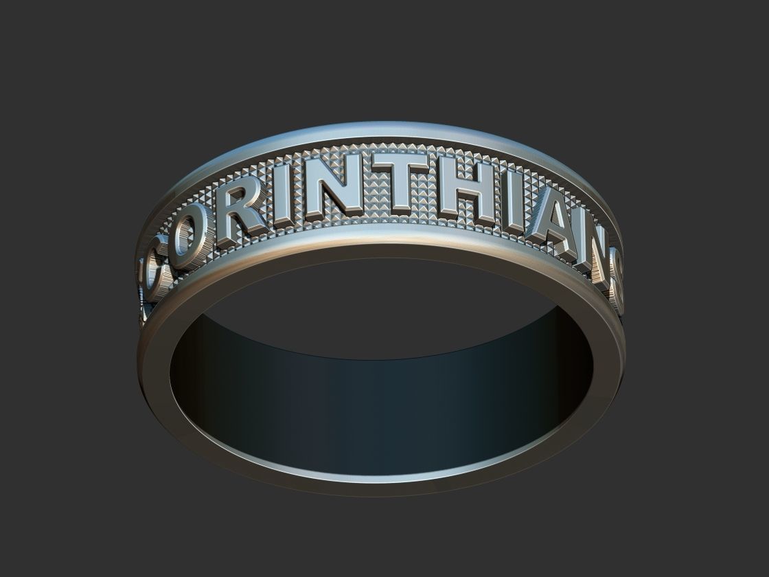Corinthians Anel  3D print model_6