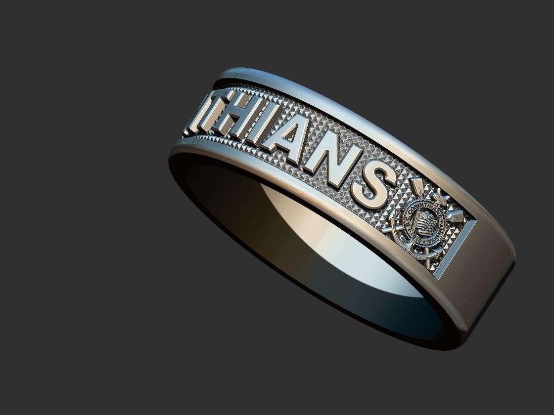Corinthians Anel  3D print model_8
