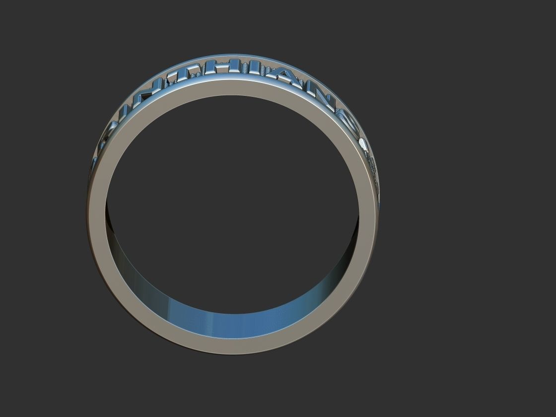 Corinthians Anel  3D print model_9