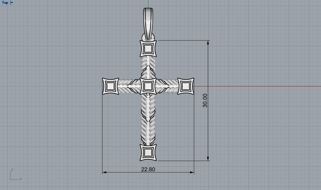filigree cross model 831 3D print model_9