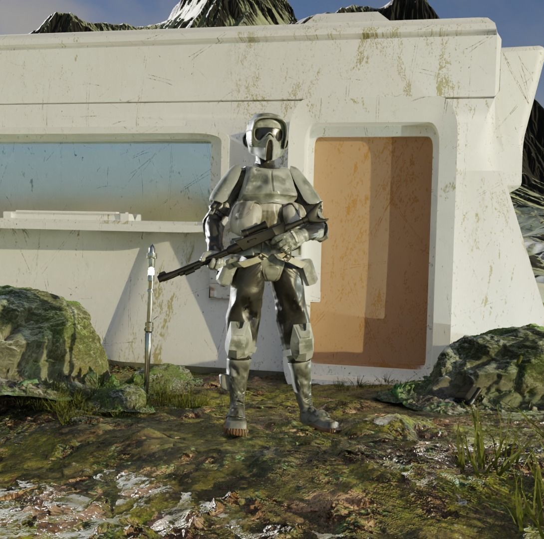 Swamp Scout Tropper Low-poly 3D model Low-poly 3D model_3