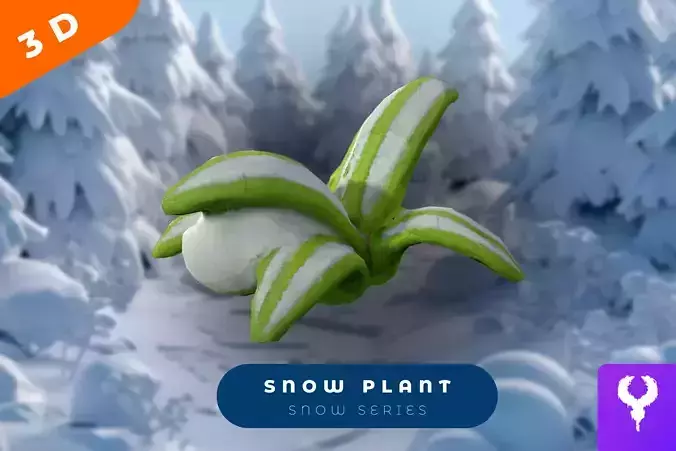 Cartoon Snow Plant