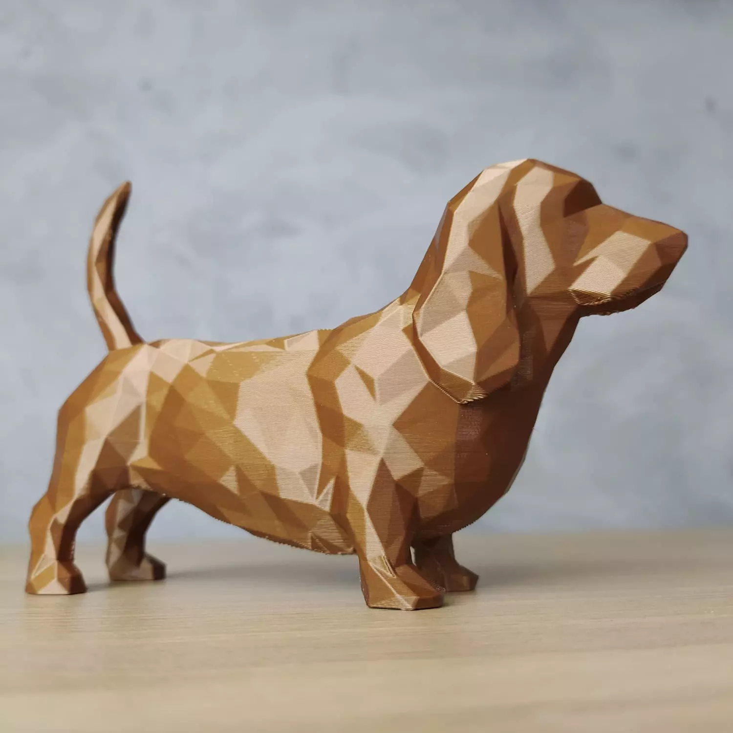 Low Poly Basset Hound 3D print model