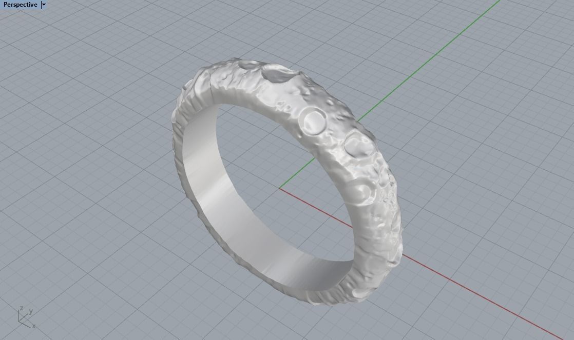 moon ring model 823 3D print model_12
