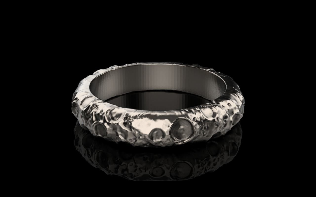 moon ring model 823 3D print model_2