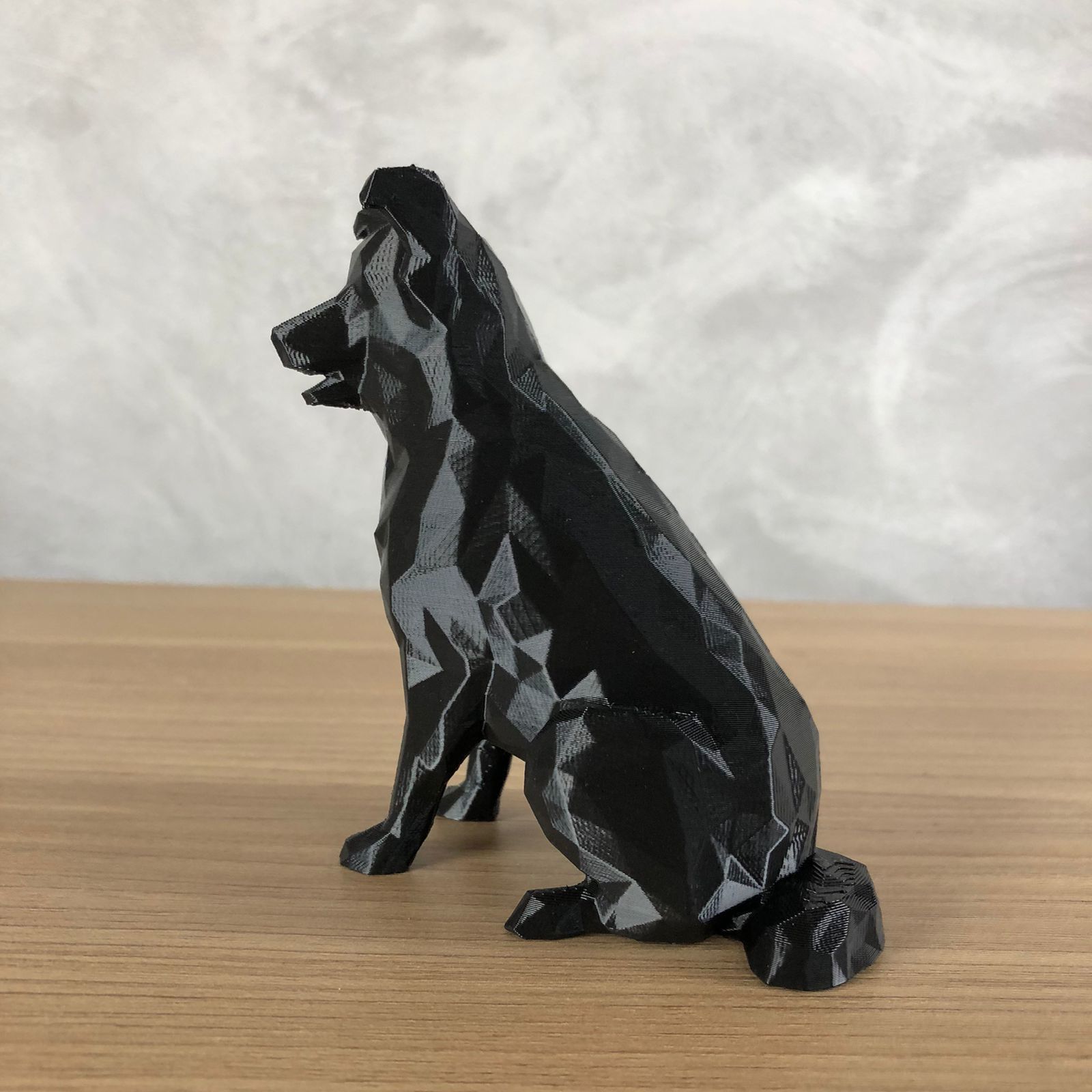 Low Poly Border Collie 3D print model_4