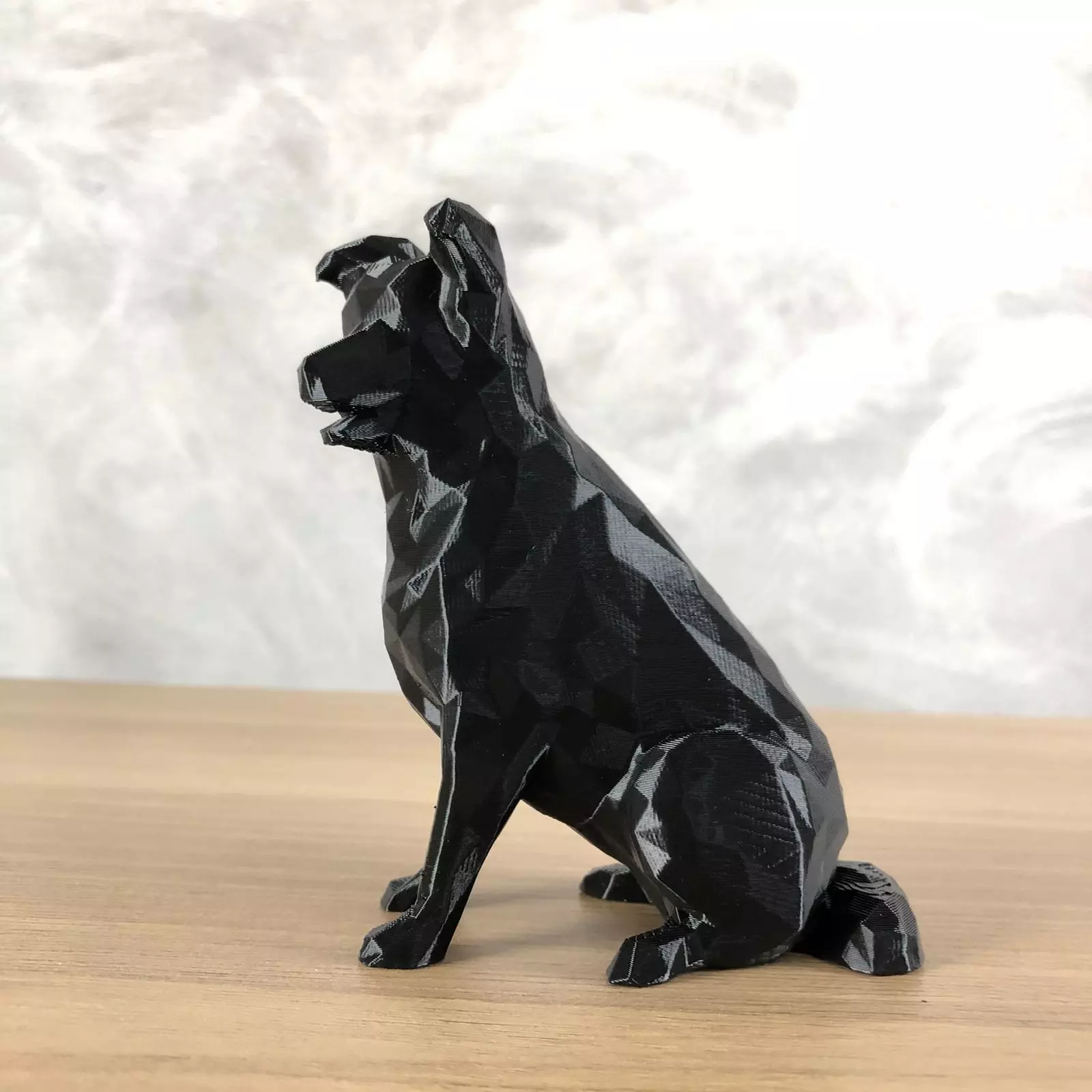 Low Poly Border Collie 3D print model_0