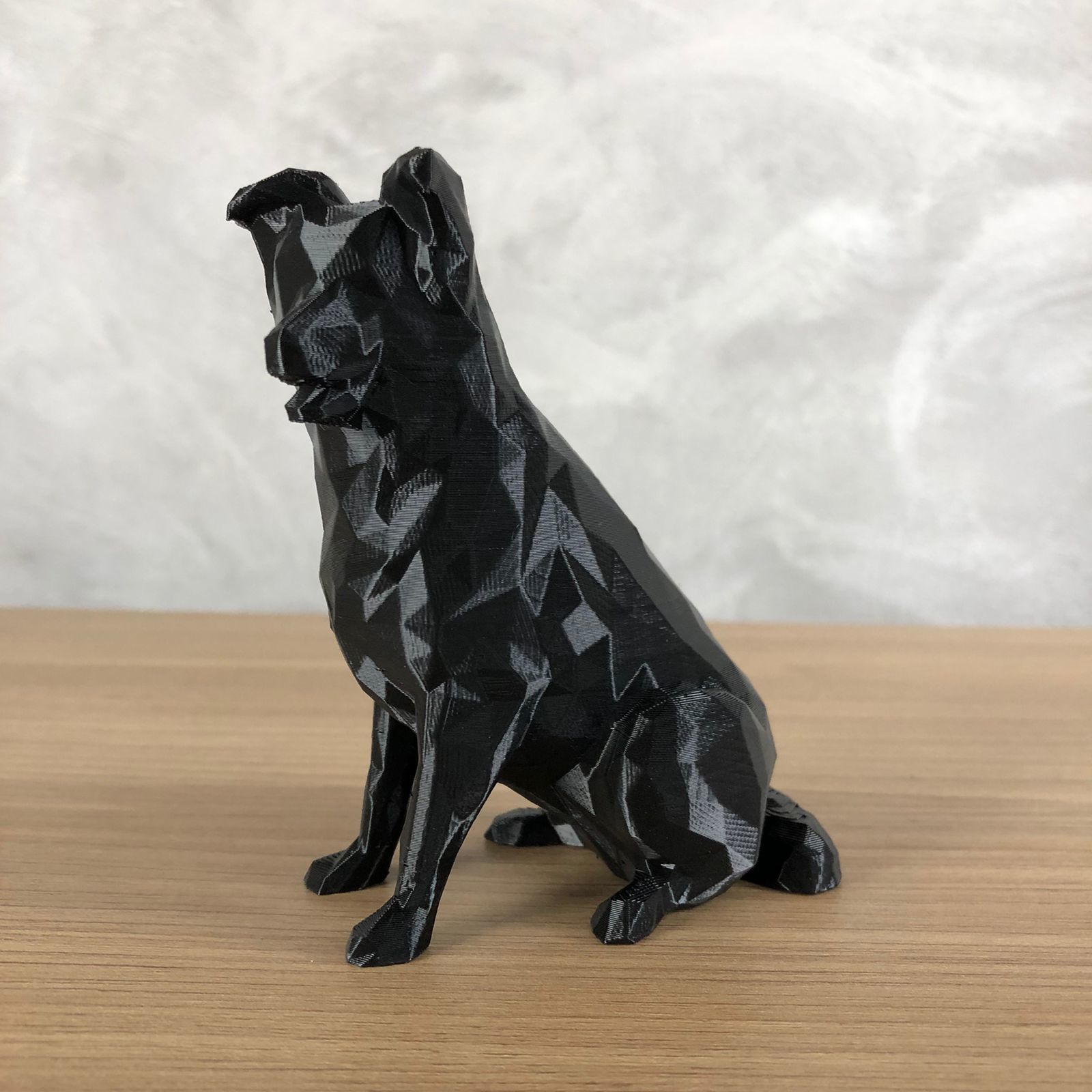 Low Poly Border Collie 3D print model_5