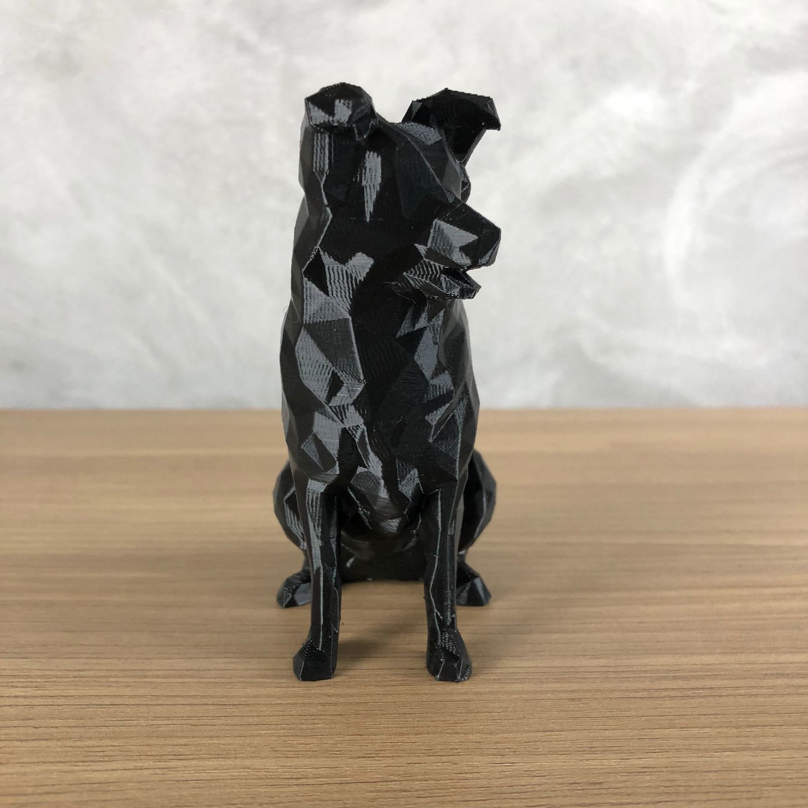 Low Poly Border Collie 3D print model_1