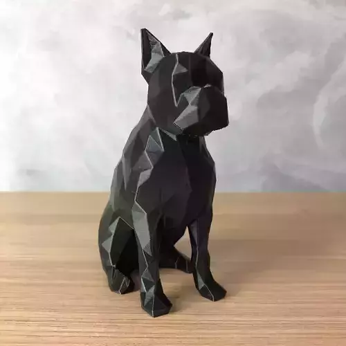 Low Poly Boston Terrier