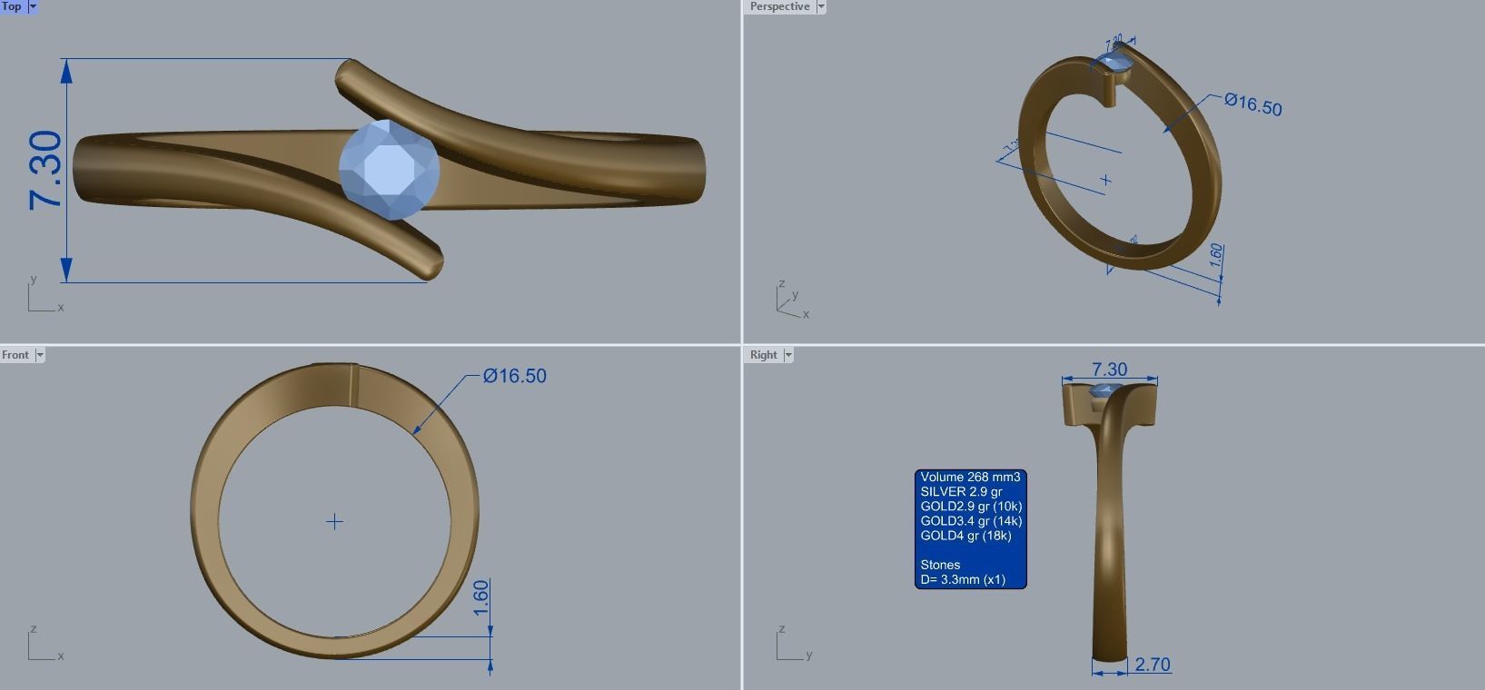 R 035 Standard Bypass Ring 3D print model_10