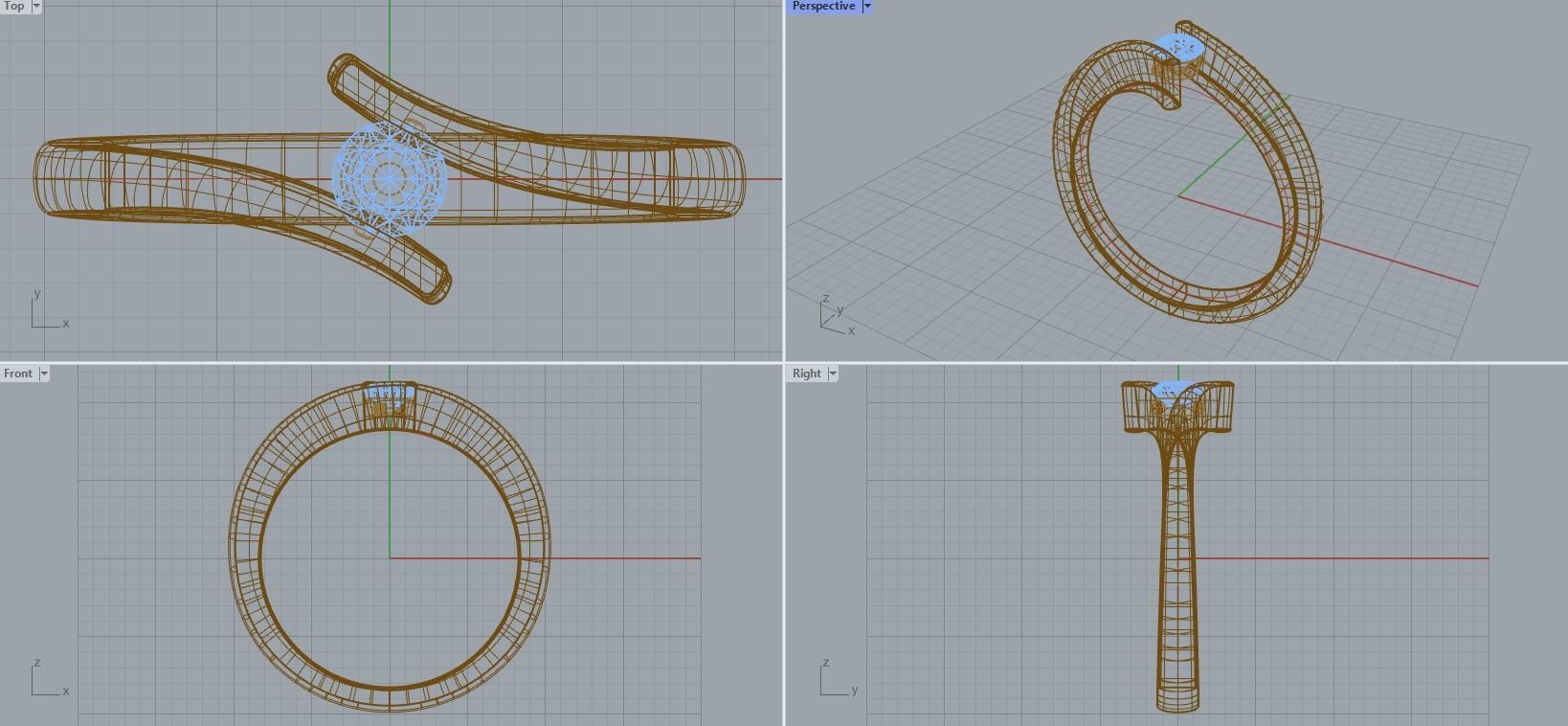 R 035 Standard Bypass Ring 3D print model_11