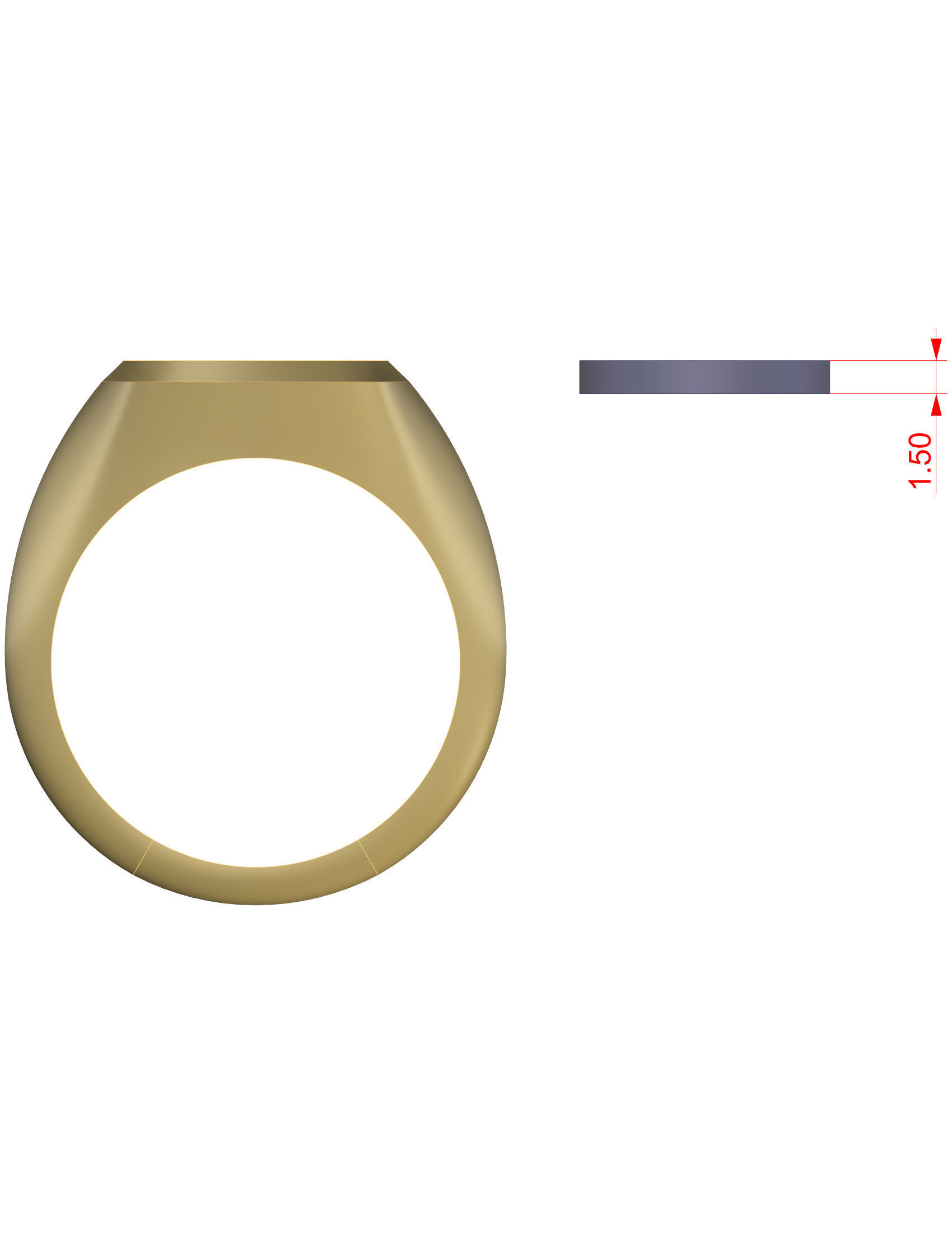 Ring Mens 3D print model_36