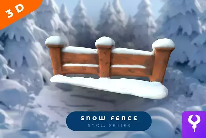 Cartoon Snow Fence
