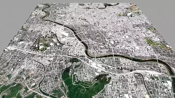 Cityscape Kumamoto Japan  3D model