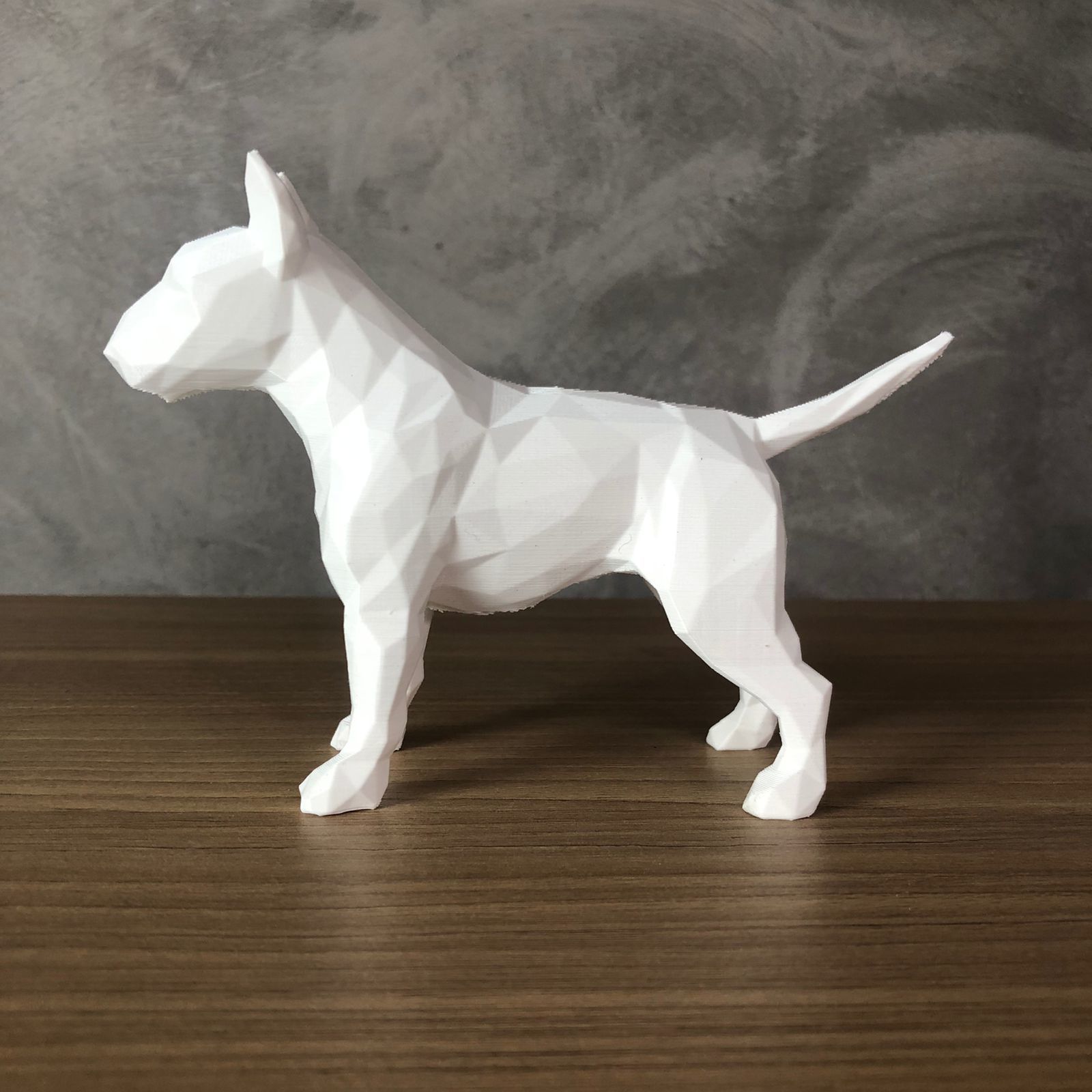 Low Poly Bull Terrier 3D print model_2